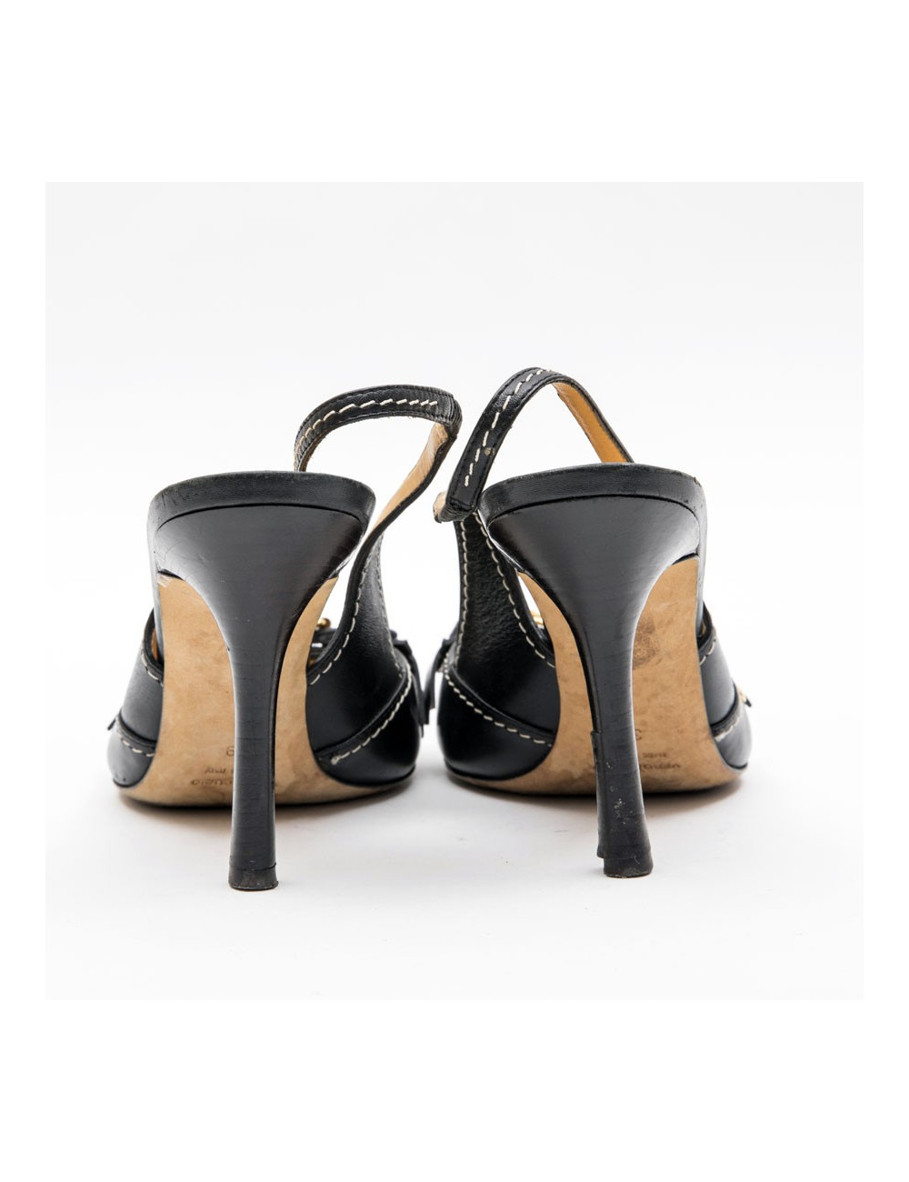 Escapins T 39 DSQUARED2 cuir   avec surpiqûres