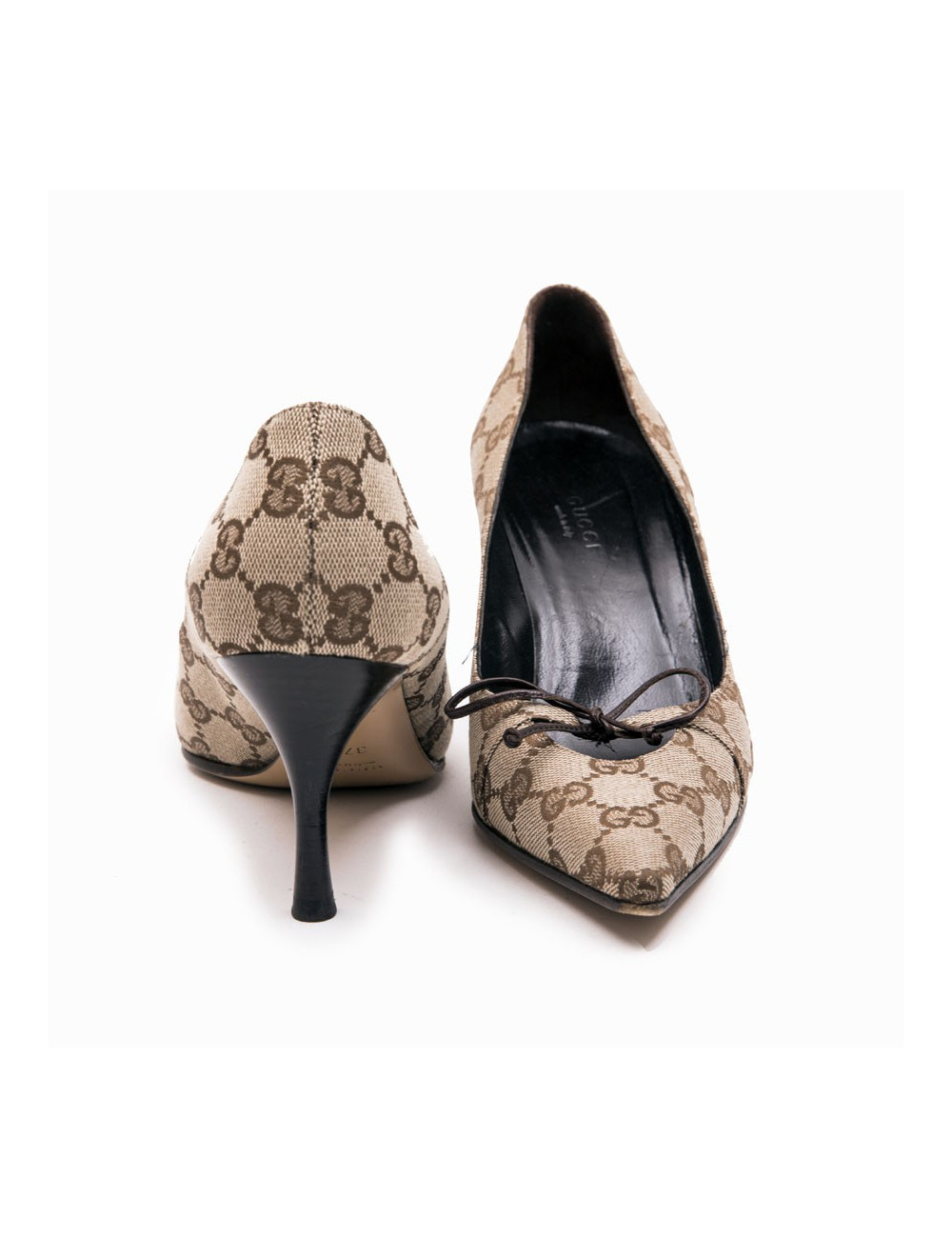 Escarpins T 37 GUCCI toile monogram