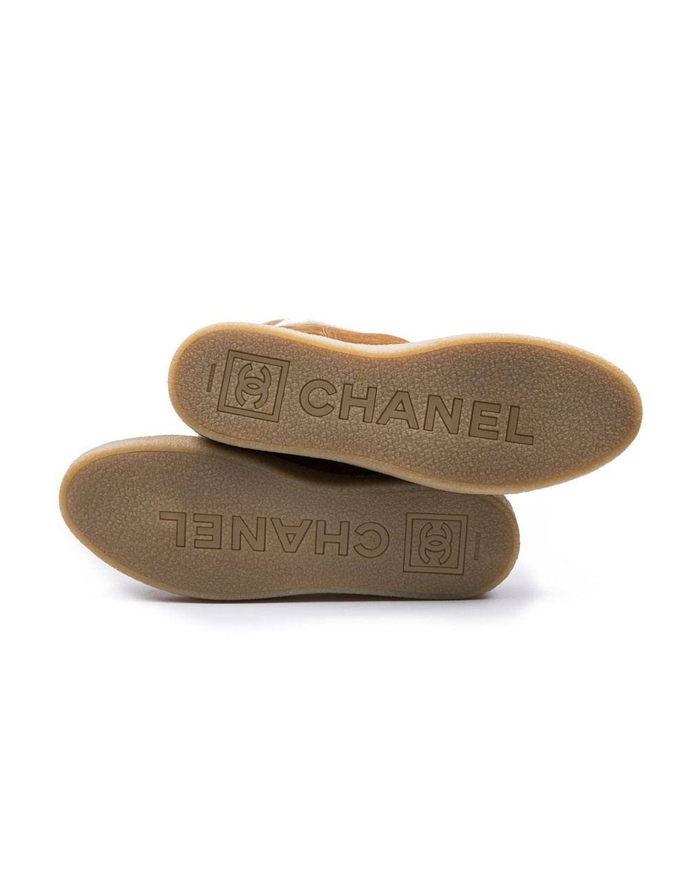 CHANEL boots in camel color quilted lambskin leather size 40