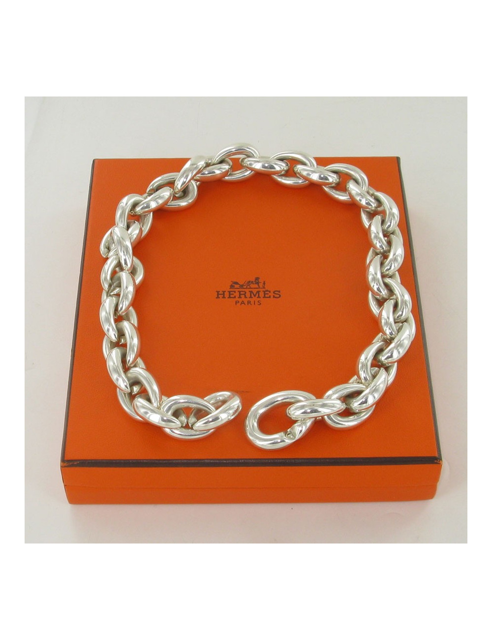 collier en argent massif HERMES