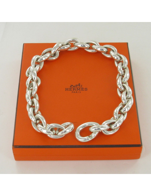 collier en argent massif HERMES