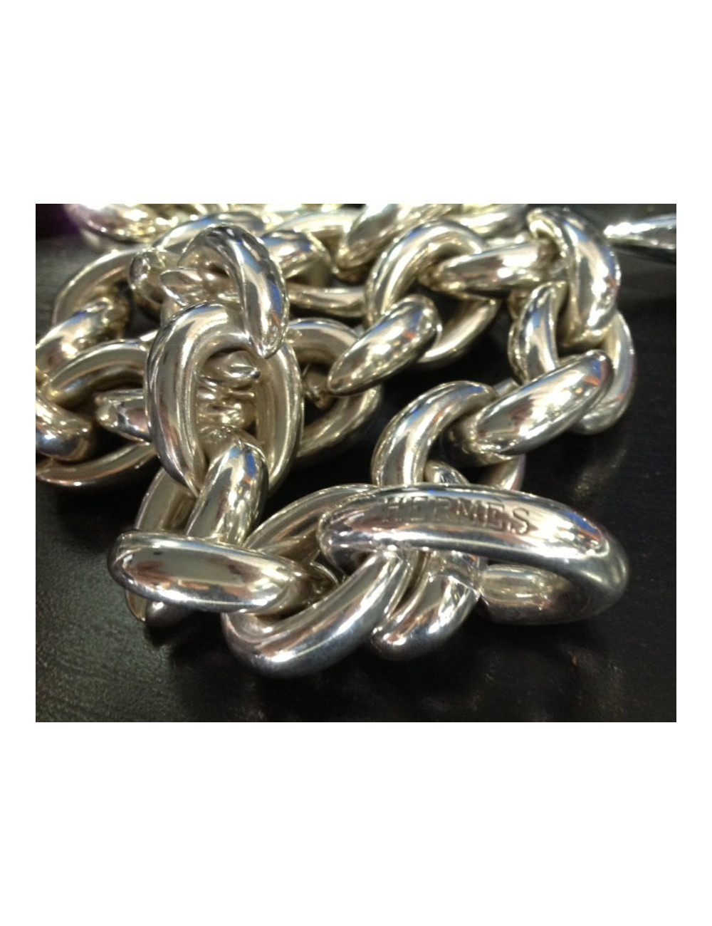 collier en argent massif HERMES