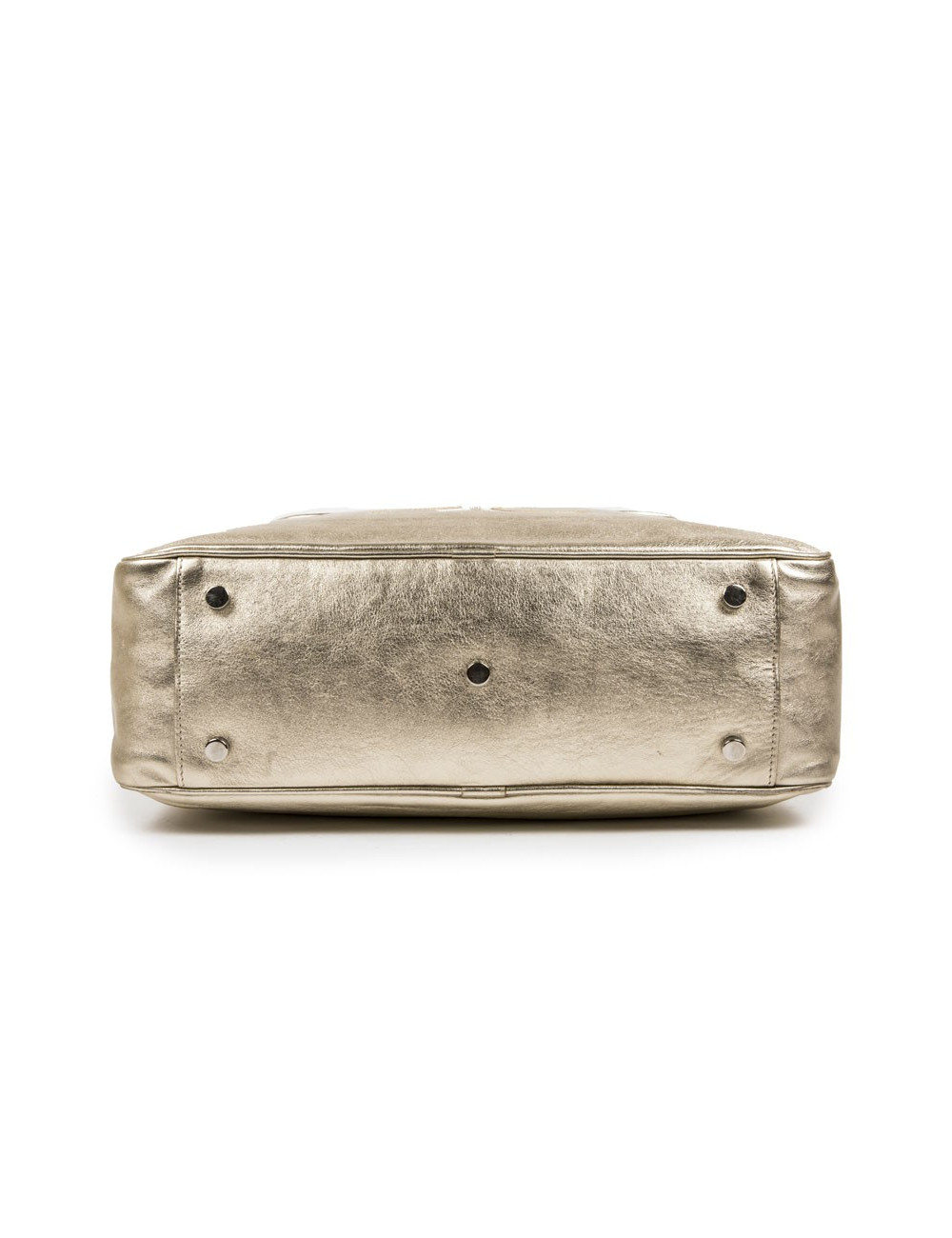 COURREGES bag in golden smooth lambskin leather