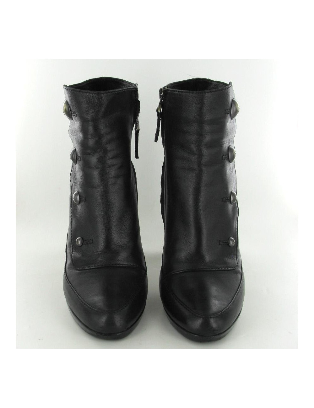 Bottines FENDI T39.5 cuir noir