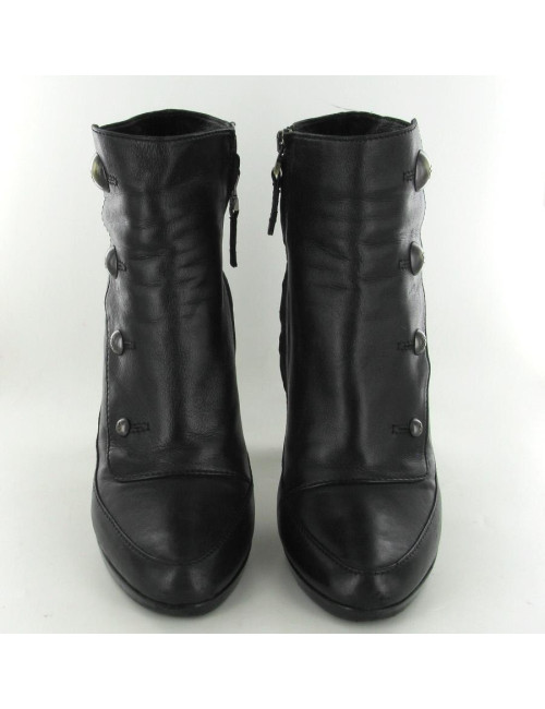 Bottines FENDI T39.5 cuir noir