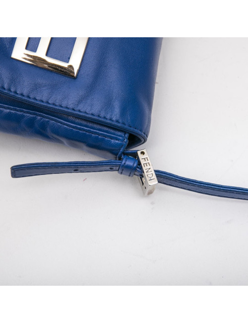  Sac FENDI cuir lisse bleu éléctrique