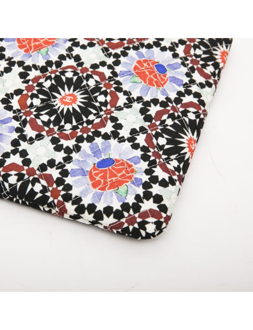Pochette CHANEL toile muticolore