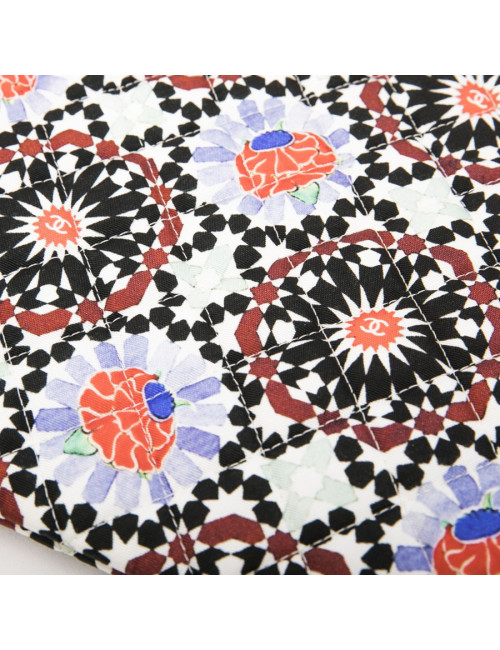 Pochette CHANEL toile muticolore