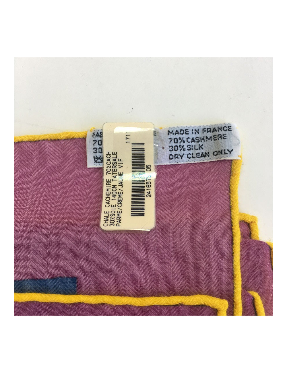 Châle HERMES 140 cm cachemire et soie