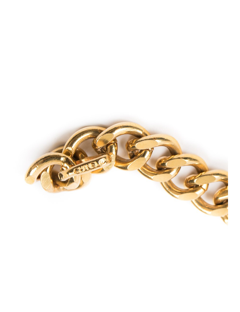 CHANEL vintage belt in gilt metal chain size 85FR