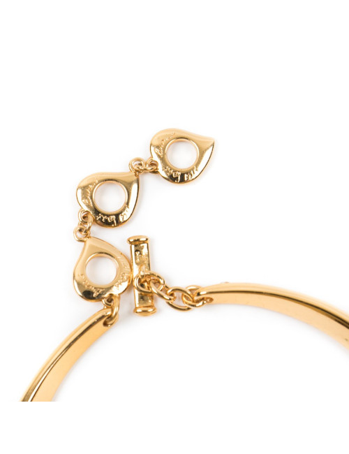 YVES SAINT LAURENT YSL Vintage gilded bracelet and necklace set