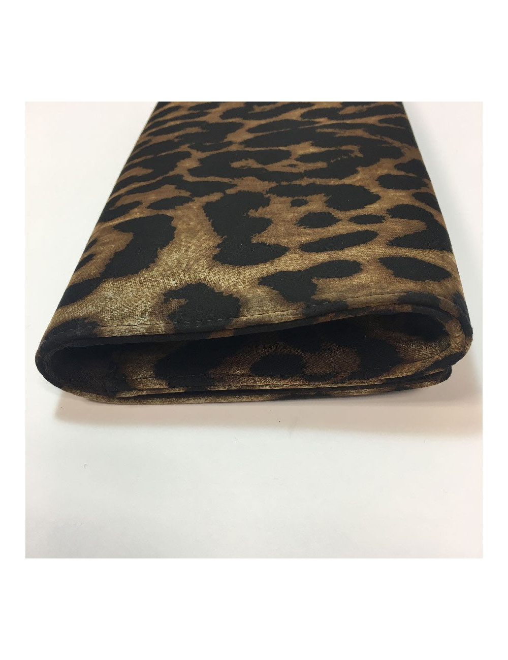 E.S Pochette YSL YVES SAINT LAURENT rive Gauche satin imprimé Léopard