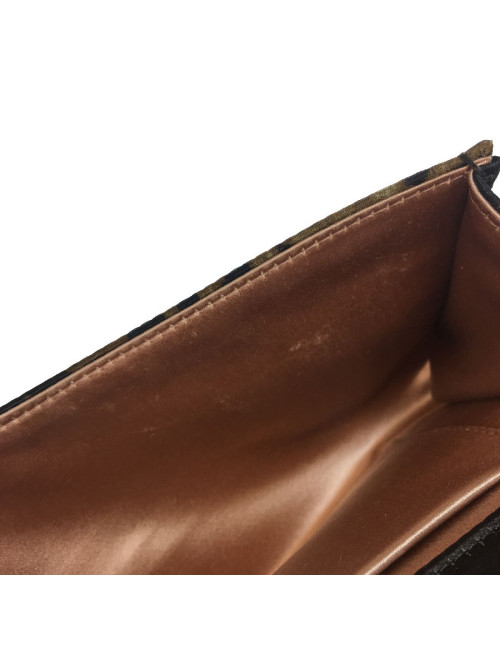 E.S Pochette YSL YVES SAINT LAURENT rive Gauche satin imprimé Léopard