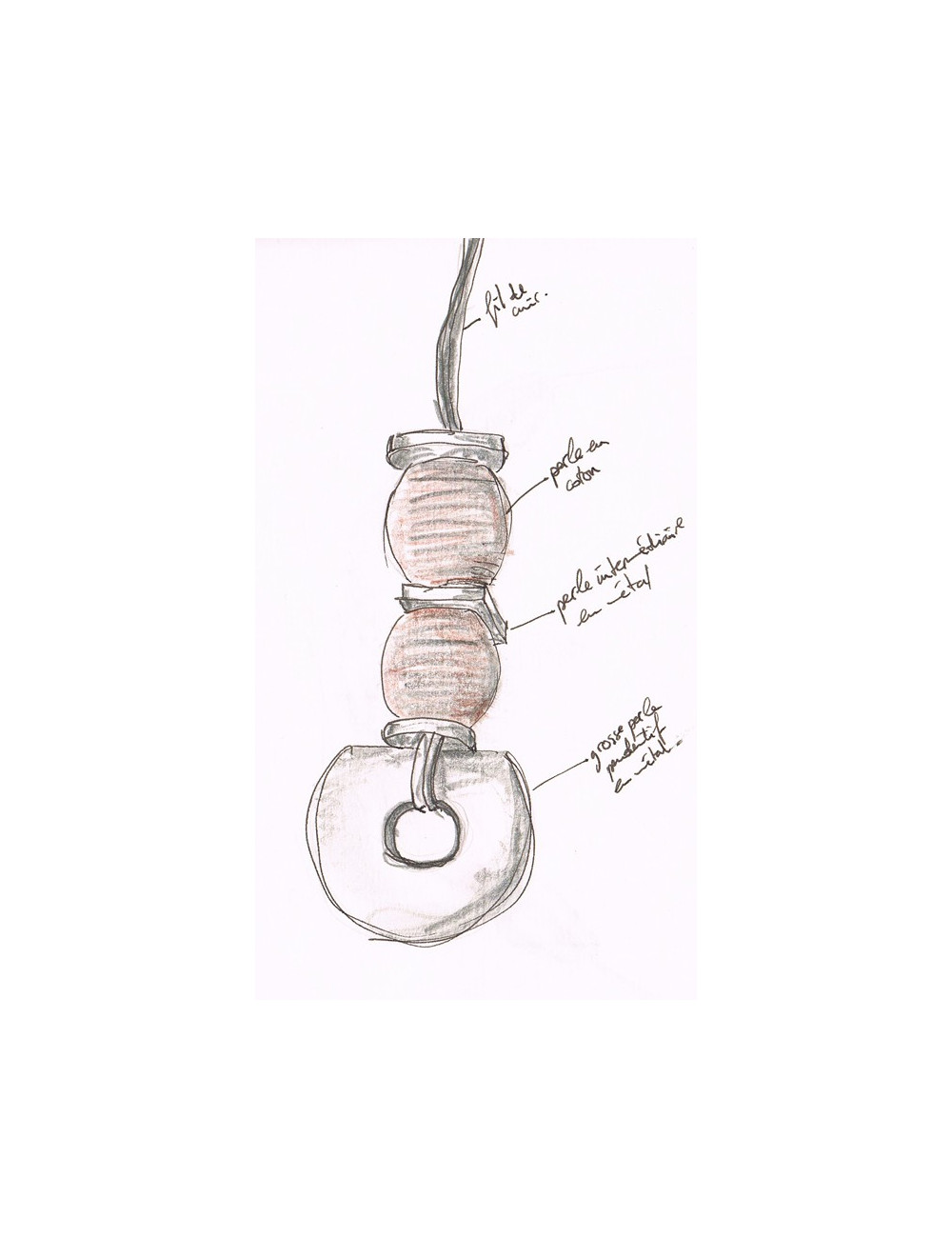 Sautoir chanel en pâte de verre croix vintage