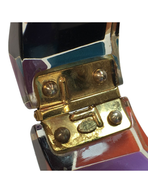 CHANEL Cuff bracelet in multicolored plexiglass
