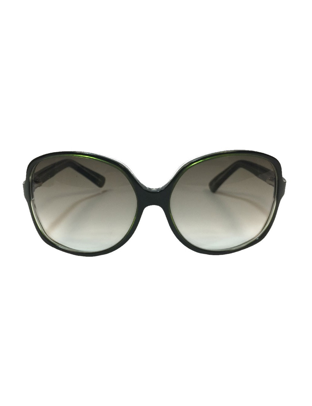 Lunettes de soleil GUCCI oversize en plastique vert