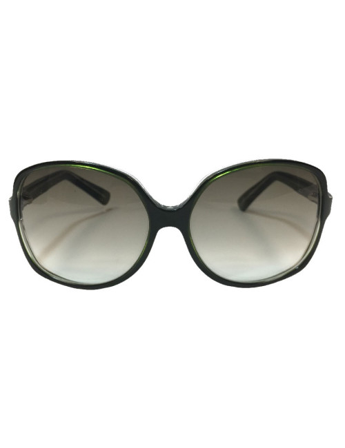 Lunettes de soleil GUCCI oversize en plastique vert