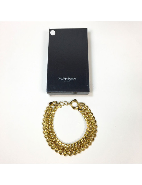 Collier YVES SAINT LAURENT vintage doré