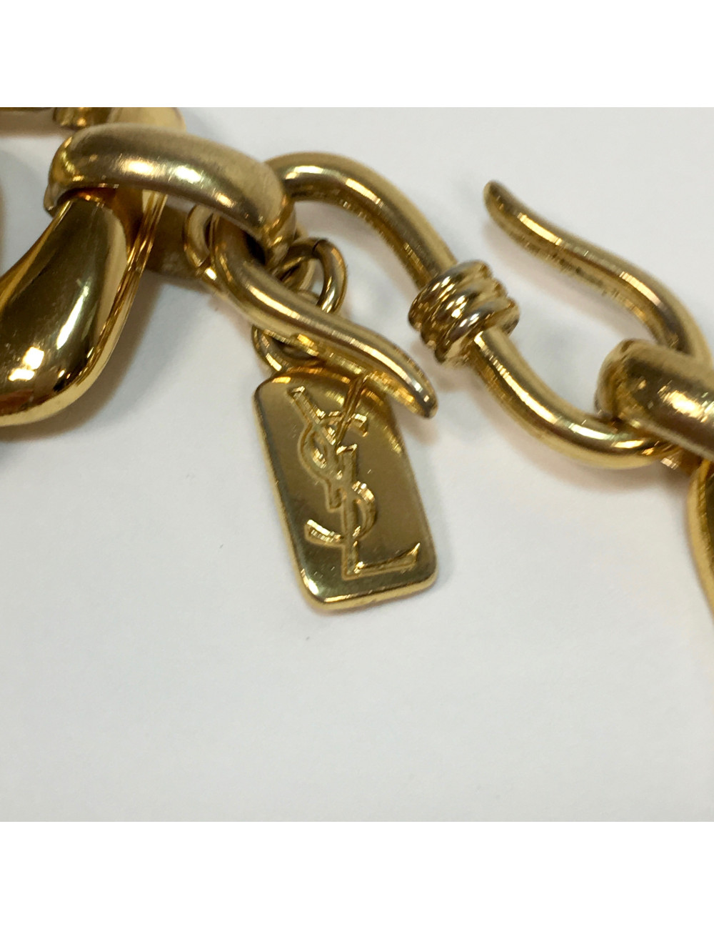 Collier YVES SAINT LAURENT vintage doré