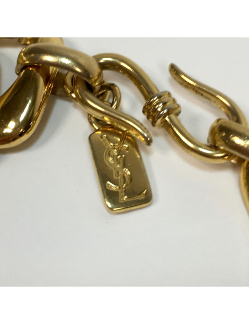 Collier YVES SAINT LAURENT vintage doré