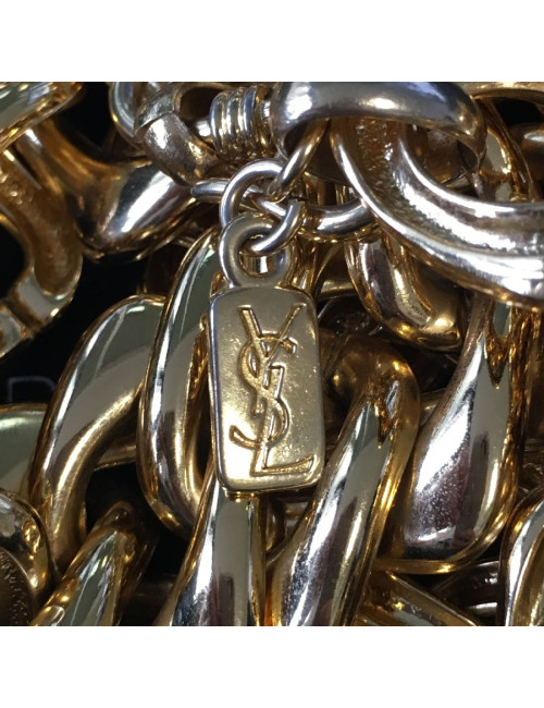 Collier YVES SAINT LAURENT vintage doré