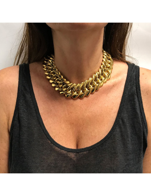 Collier YVES SAINT LAURENT vintage doré