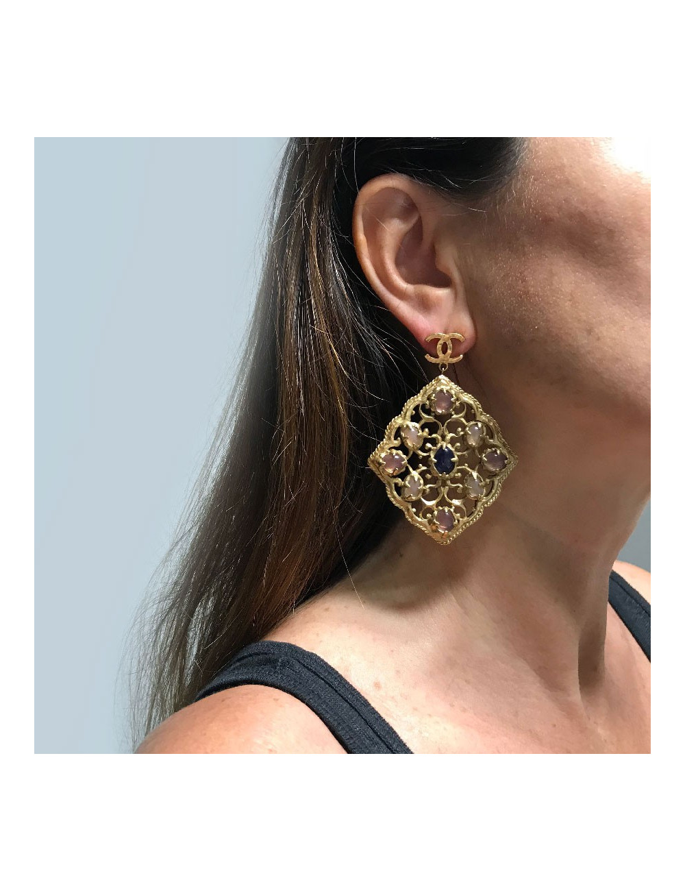 Boucles d'oreilles clous CHANEL Couture