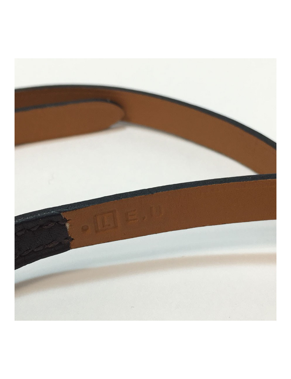 Bracelet HERMES 'Hapi' multi tours en cuir marron