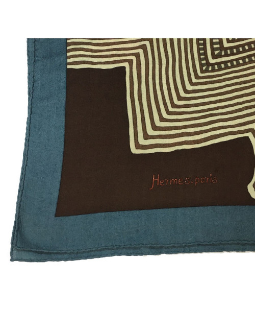 HERMES shawl Coupons Indiens in cashmere and silk