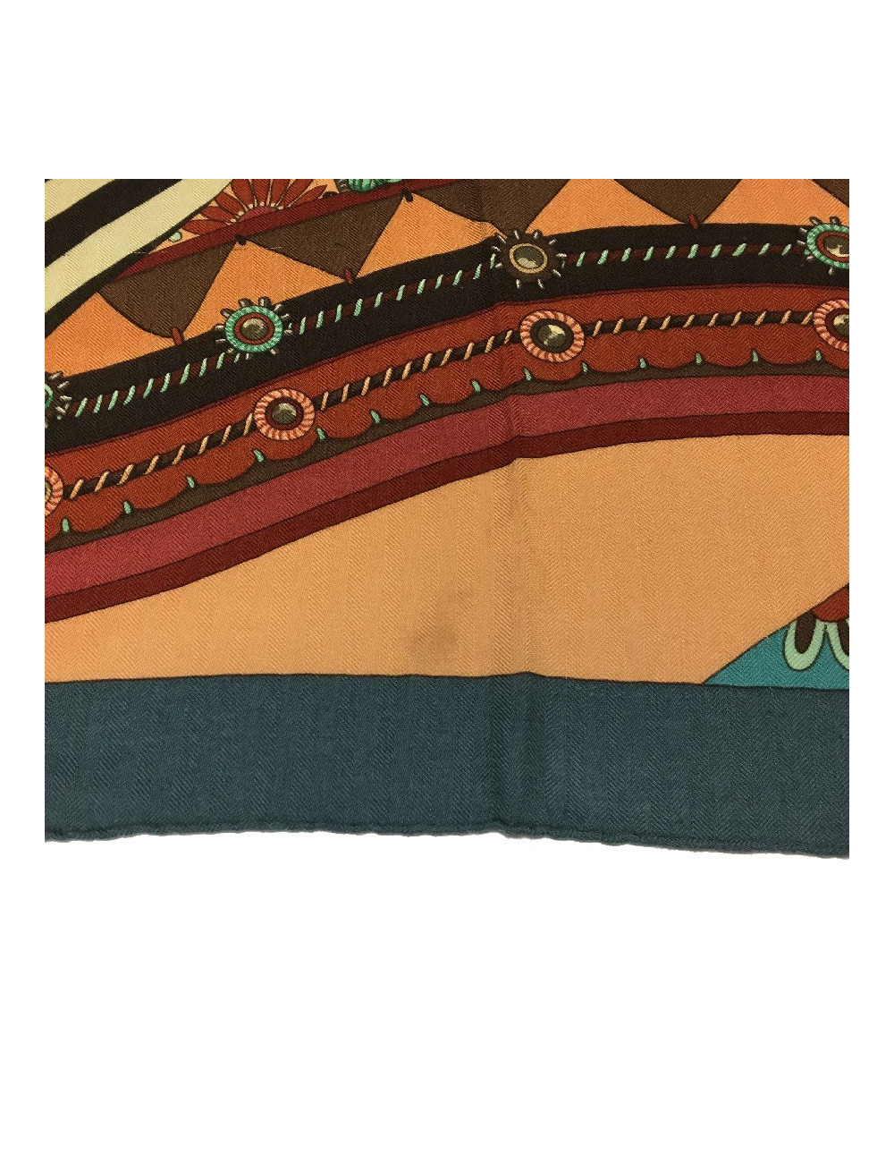 HERMES shawl Coupons Indiens in cashmere and silk