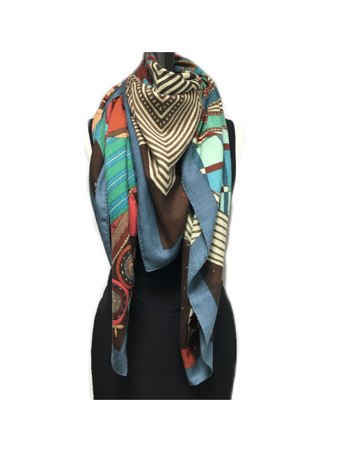 HERMES shawl Coupons Indiens in cashmere and silk