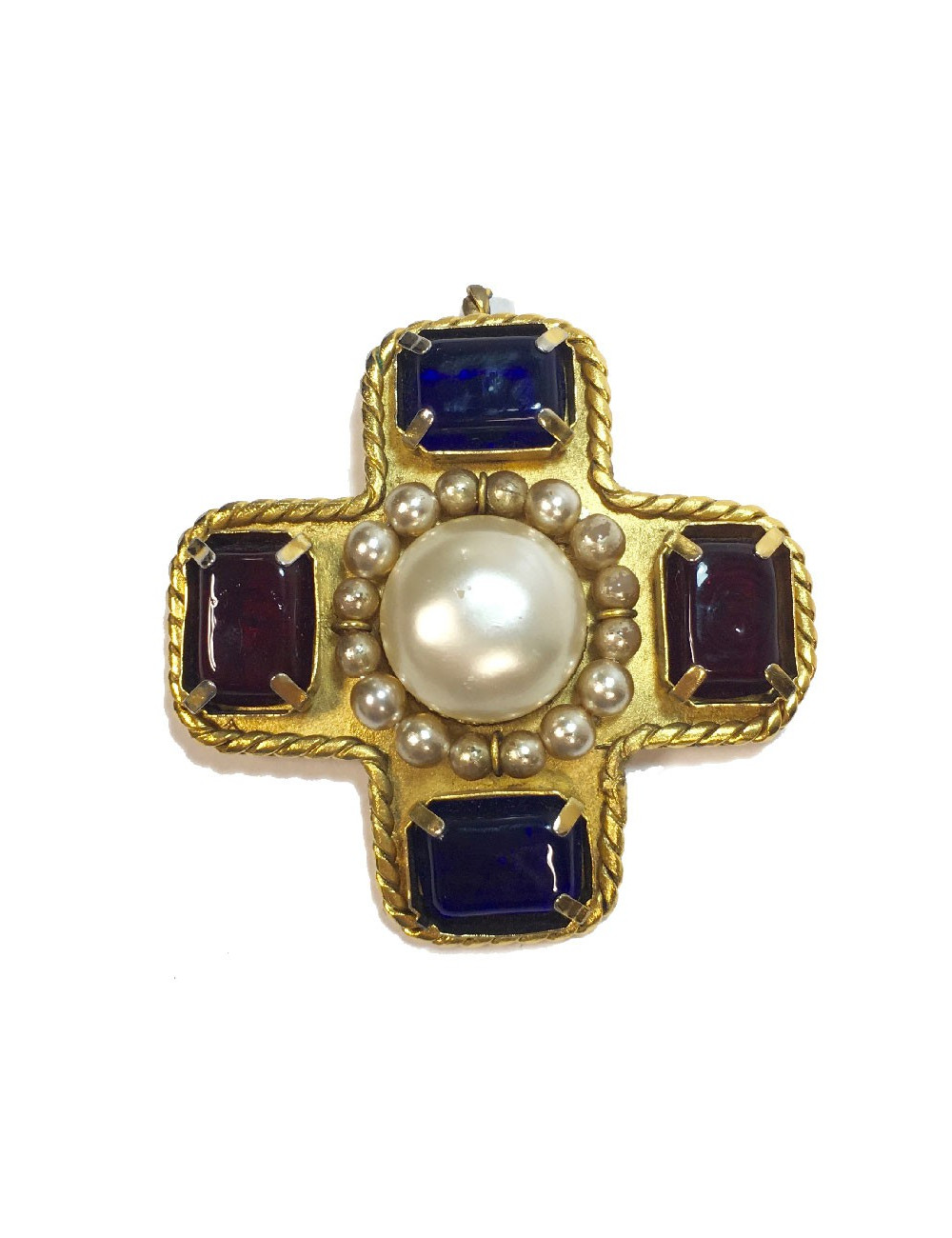 Broche CHANEL Couture pâte de verre