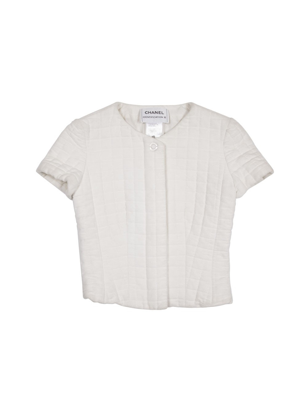 Veste CHANEL courte blanche matelassée T36