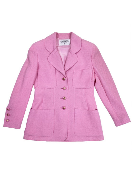 Veste CHANEL tweed rose 