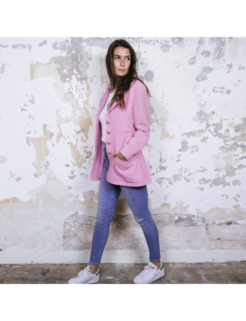 Veste CHANEL tweed rose 