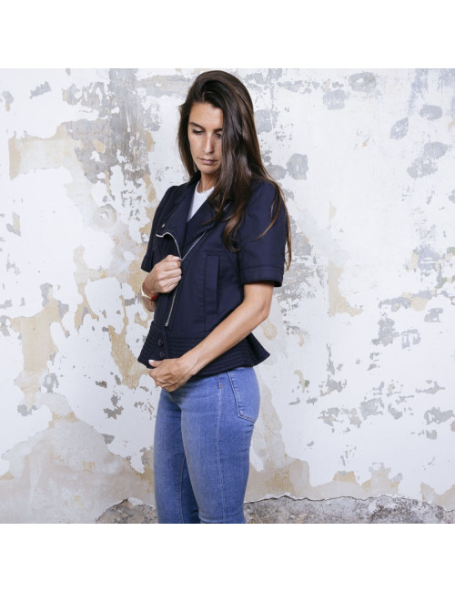 Veste LOUIS VUITTON T42  manches courtes bleu