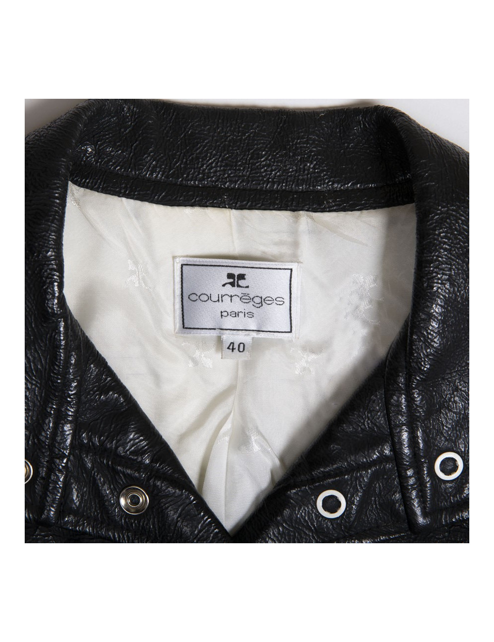 Ensemble blouson et jupe COURREGES noir