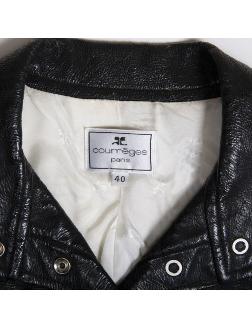 Ensemble blouson et jupe COURREGES noir