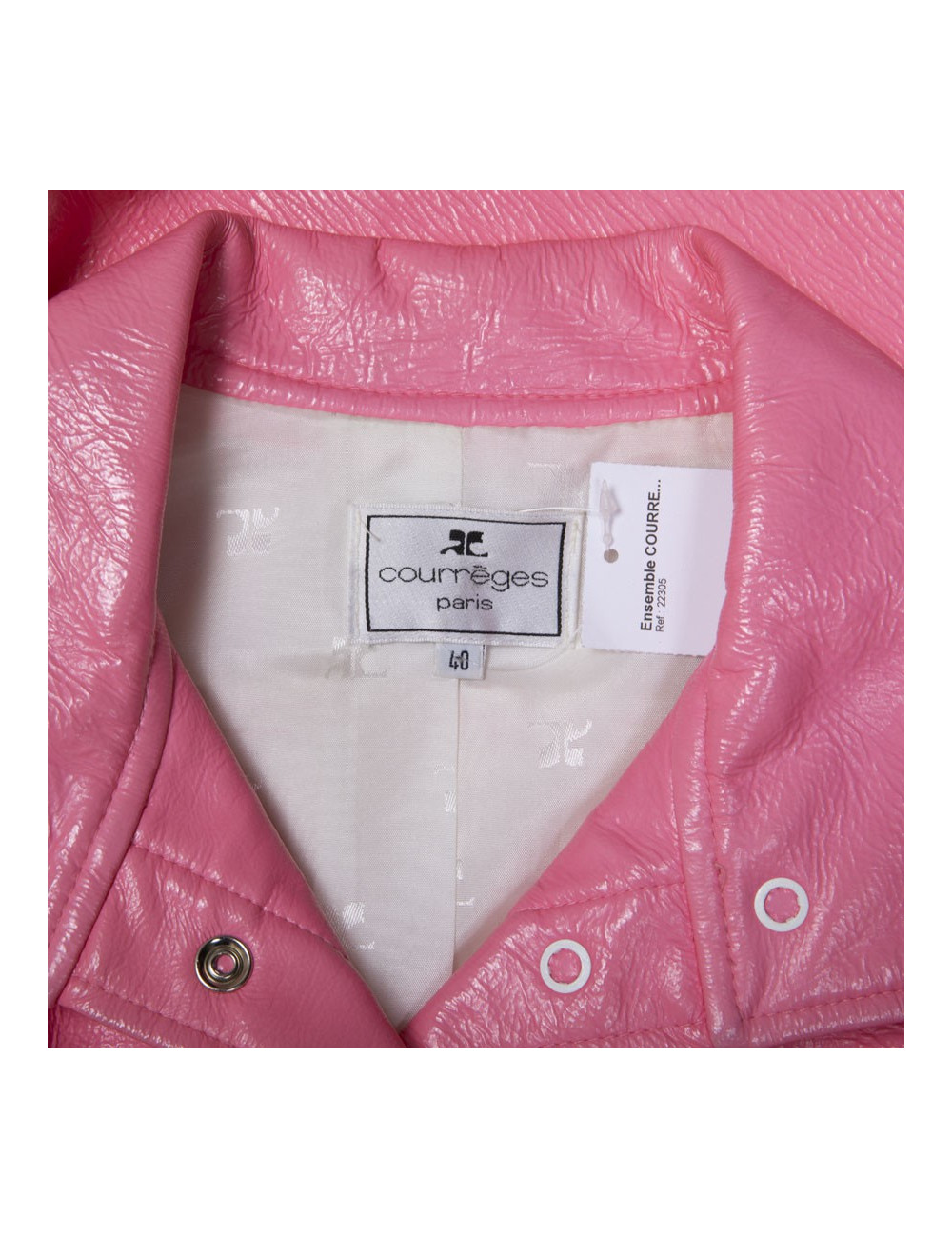 Ensemble blouson et jupe COURREGES rose