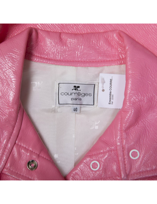 Ensemble blouson et jupe COURREGES rose