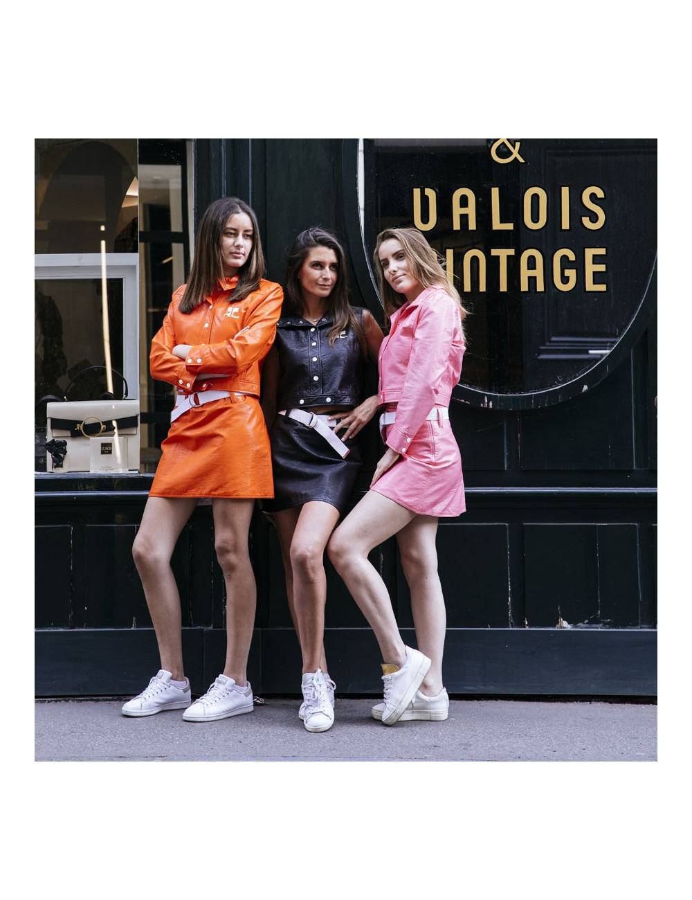 Ensemble blouson et jupe COURREGES rose