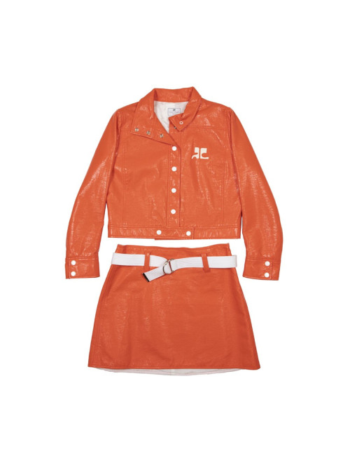 Ensemble bouson et jupe COURREGES orange 