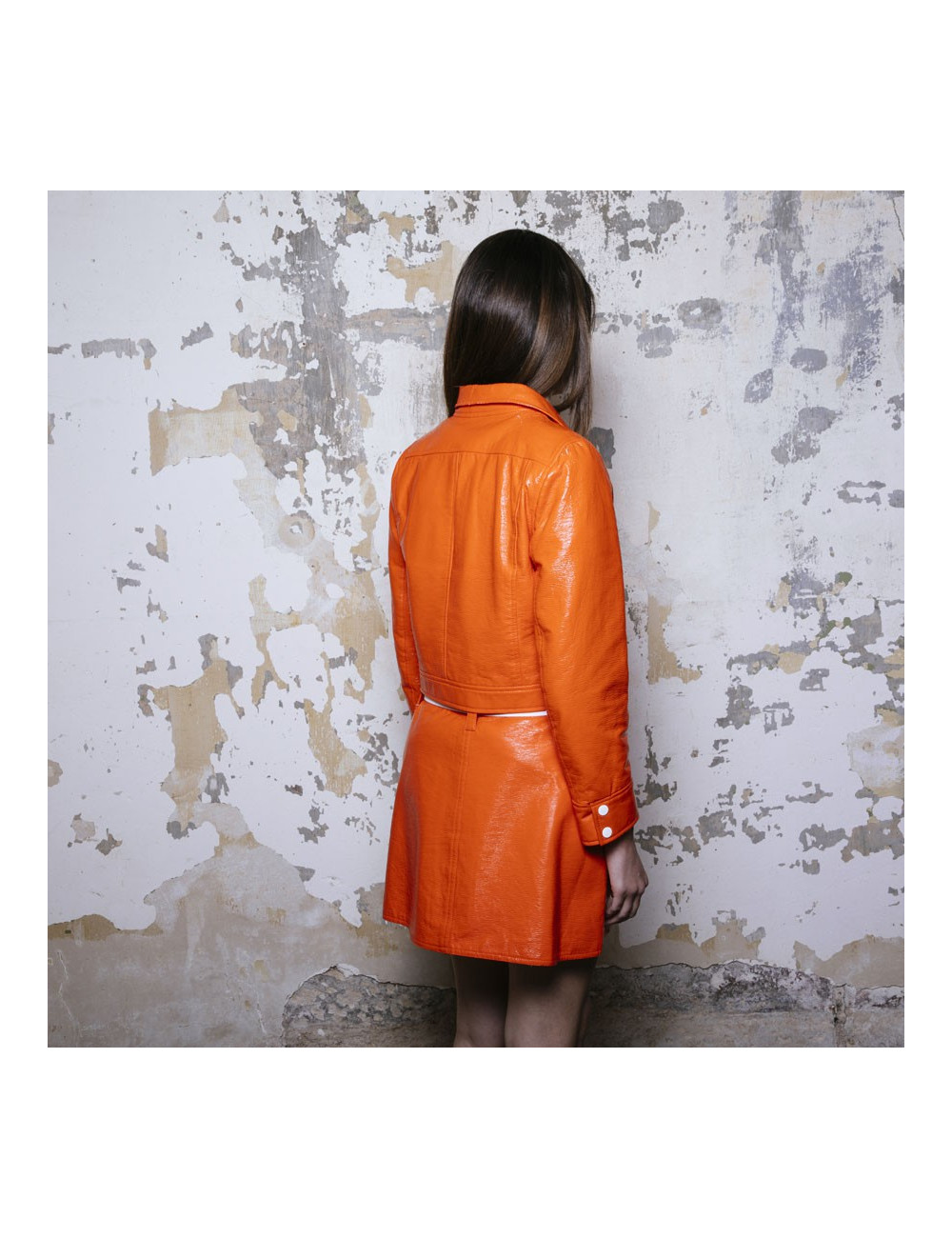 Ensemble bouson et jupe COURREGES orange 