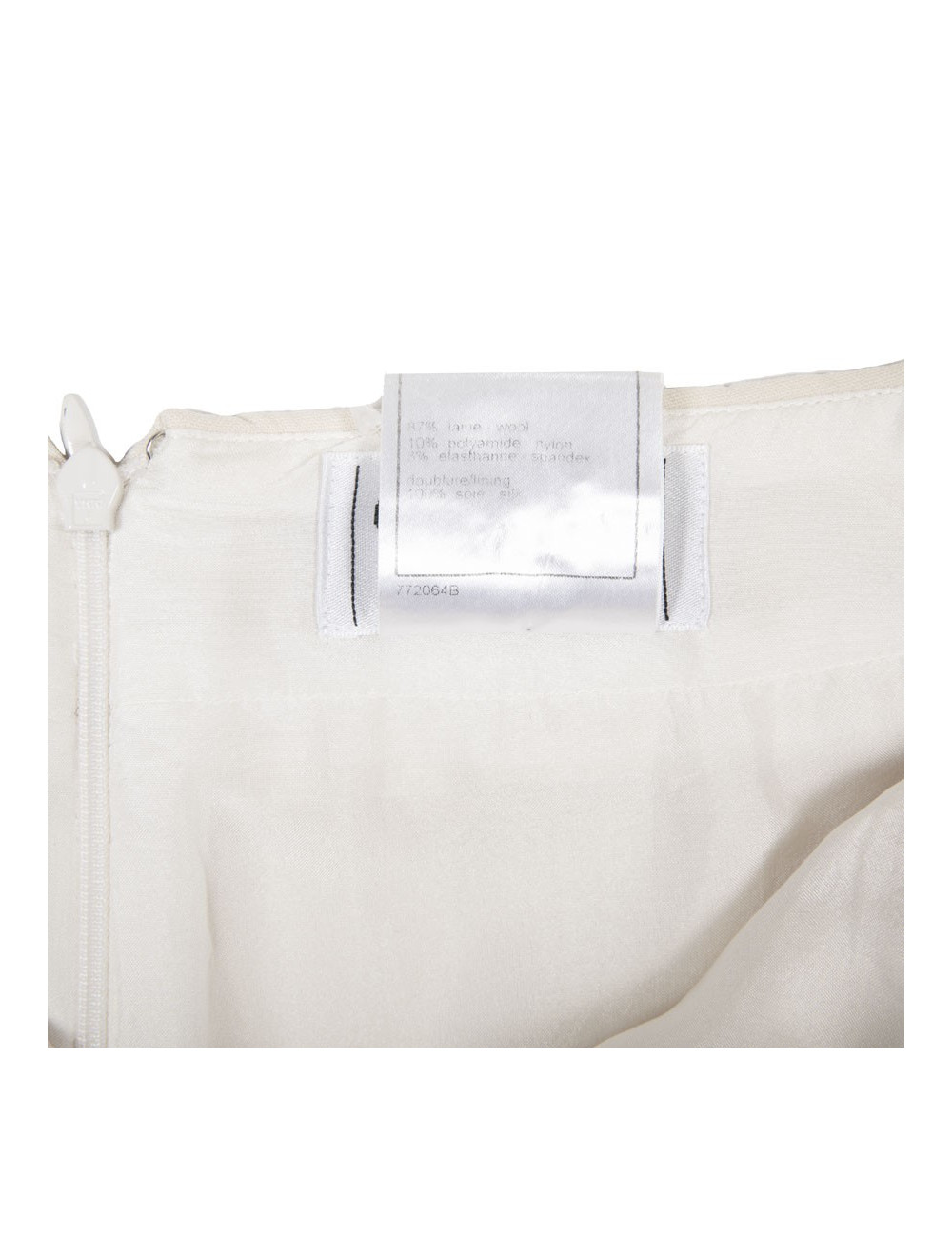 CHANEL short skirt in beige wool size 38FR