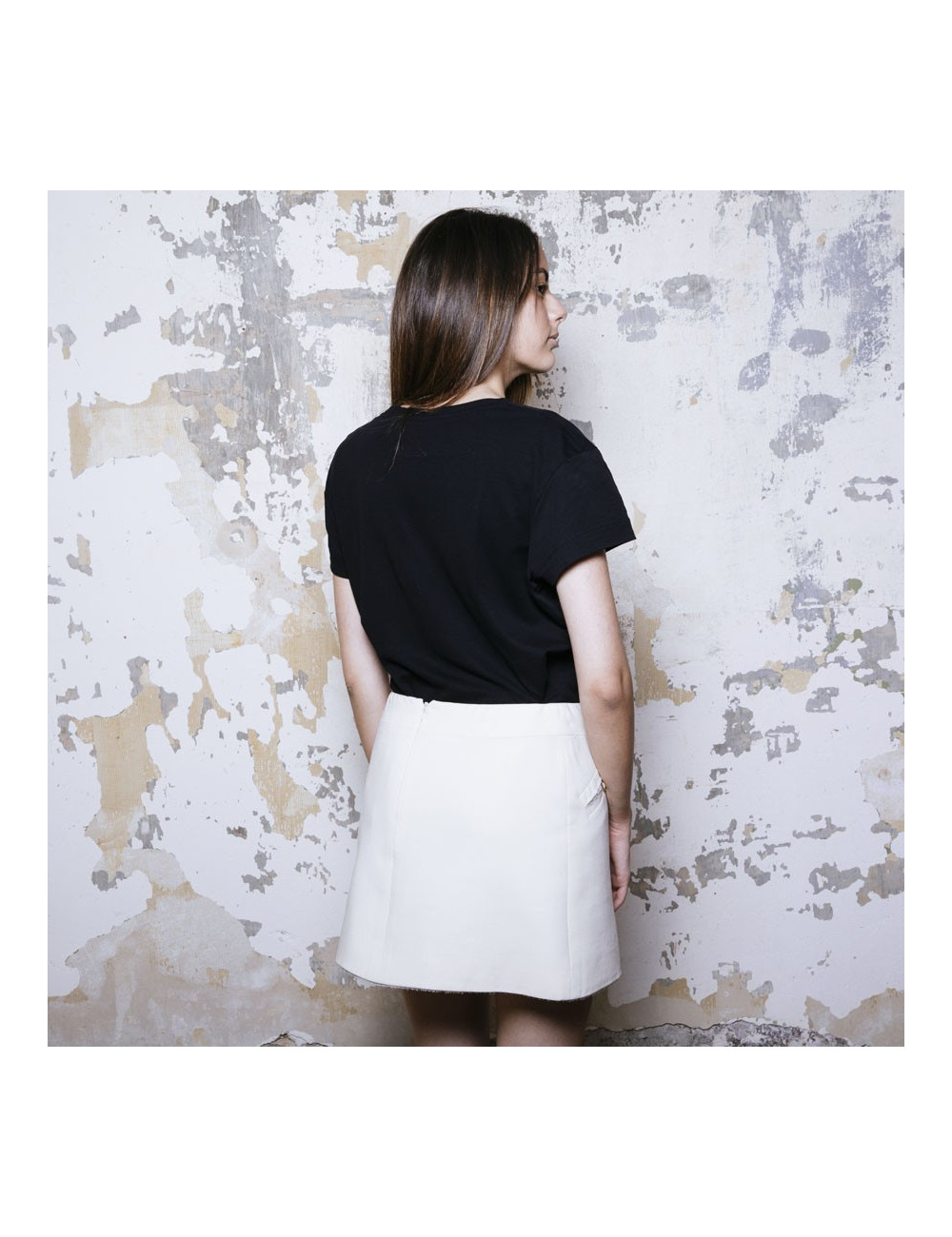 CHANEL short skirt in beige wool size 38FR