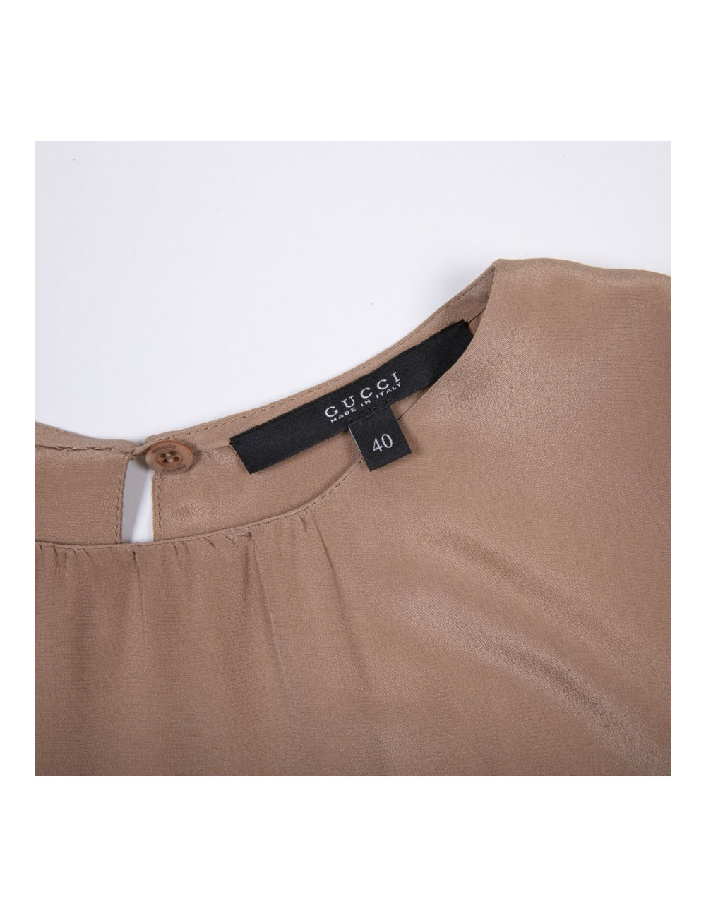 Robe T 40 GUCCI soie 100% beige noire jaune