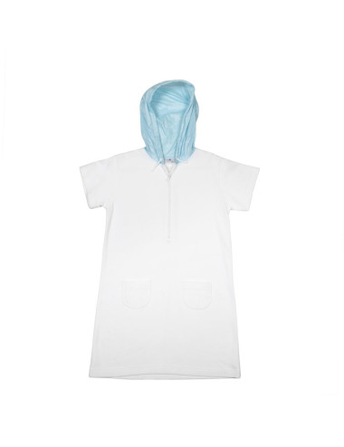 Robe sweat COURREGES capuche BLEUE 2