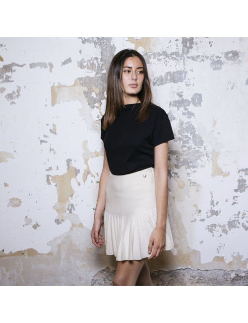 Jupe t 34 CHANEL laine et cachemire écrue