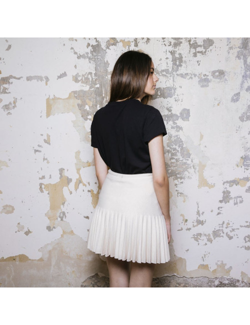 Jupe T34 CHANEL laine et cachemire écrue