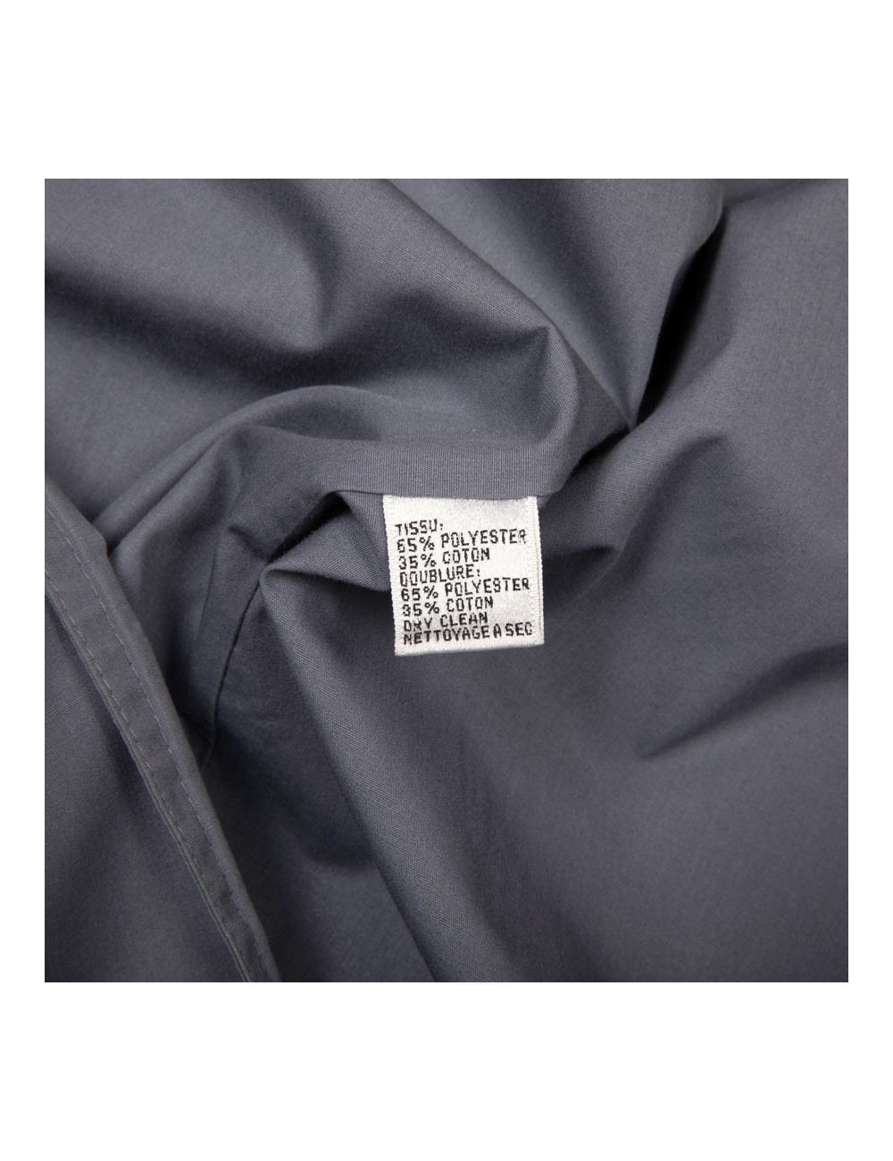 YVES SAINT LAURENT trench coat in gray blue fabric size 44FR